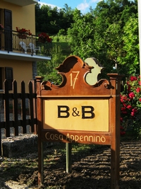 B&B sign in wood